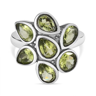 Peridot Ring Edelstahl (Größe 19.00) ca. 2,76 ct