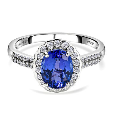 RHAPSODY AAAA Tansanit und VS2 EF Diamant-Ring - 3,31 ct.