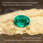 AAA Smaragd, weißer und gelber Diamant-Ring in 585 Gold - 1,46 ct. image number 3