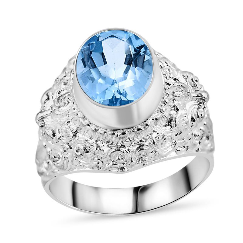 Royal Bali Kollektion- Himmelblauer Topas-Ring - 6,25 ct. image number 0