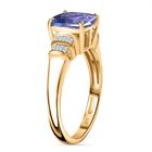 AA Tansanit und Diamant Ring in 375 Gold - 2,31 ct. image number 6