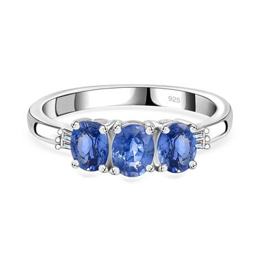 AA Blauer Ceylon-Saphir und Diamant Ring, ca. 1.43 ct