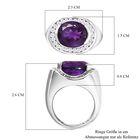 Afrikanischer Amethyst und Zirkon-Ring - 4,91 ct. image number 6