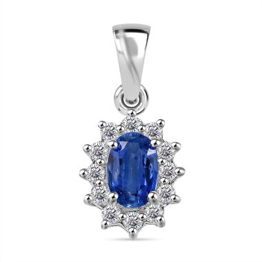 London Blautopas und Zirkon Anhänger - 0,83 ct.