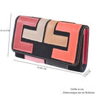 Chaos by Elsie: Patchwork Brieftasche aus 100% echtem Leder mit RFID Schutz, Rot und Orange image number 5