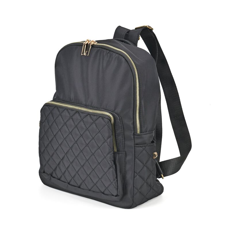 Moderner-Rucksack mit Smartem Ordnungssystem, wasserabweisendem Nylon, verstellbaren Schultergurten, Größe: 24x10x33cm, Granitschwarz image number 0