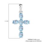 Himmelblauer Topas Kreuz-Anhänger - 3,14 ct. image number 6