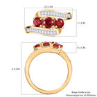 Roter Saphir und Zirkon-Ring - 1,99 ct. image number 4