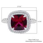 Roter und weißer Zirkonia-Ring - 9,62 ct. image number 4