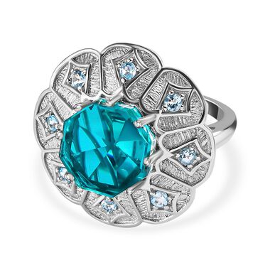 GP Italian Garden Kollektion - Capri blauer Quarz, Schweizer Blautopas und blauer Saphir-Ring - 7,47 ct.