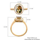 AAA Natürlicher goldener Tansanit und Diamant-Ring in 585 Gold - 1,92 ct. image number 6