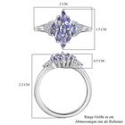 Tansanit und Zirkon Ring - 0,89 ct. image number 6