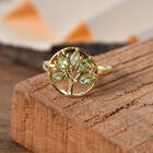 Natürlicher Peridot Ring, 925 Silber Gelbgold Vermeil (Größe 17.00) ca. 0.77 ct image number 1