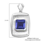 Tansanit-Farbe Quarz Anhänger 925 Silber rhodiniert ca. 2,71 ct. image number 5