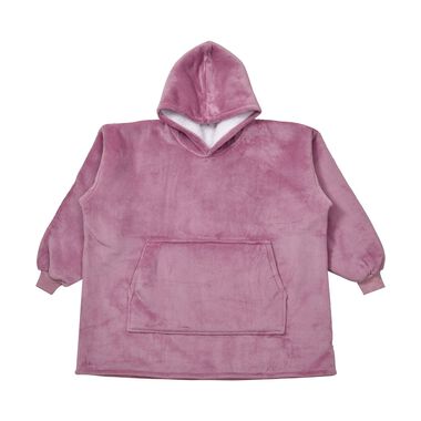 Doppellagiger Decken-Kapuzenpullover, rosa