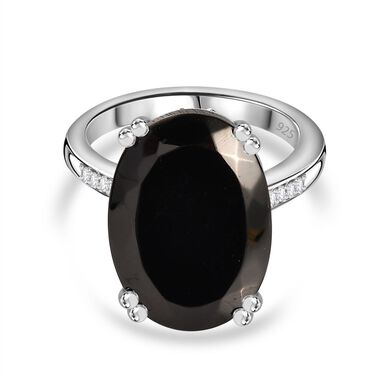 Elite Shungit und Zirkon Ring - 7,44 ct.