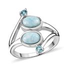 AA Larimar und blauer Apatit-Ring - 2,05 ct. image number 3