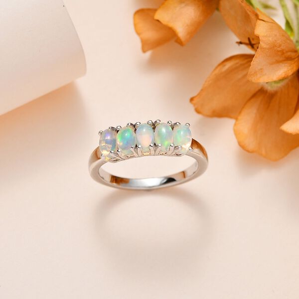 AA Natürlicher, äthiopischer Welo Opal Ring, ca. 1,00 ct image number 1