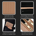 Elegantes Brieftasche in dunklem Apricot mit RFID-Schutz und Prägemuster image number 2