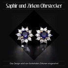 Sternchen Masoala Saphir und Zirkon Ohrstecker image number 1