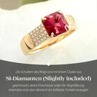 ILIANA AAA Rubellit und SI Diamant Ring in 750 Gold - 2,10 ct. image number 2