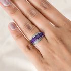 Afrikanischer Amethyst Ring Edelstahl (Größe 21.00) ca. 2,07 ct image number 2