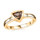 AA Natürlicher goldener Tansanit und Moissanit-Ring - 0,60 ct. image number 3