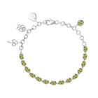 Peridot und Zirkon Armband, 19 cm - 5,74 ct. image number 0