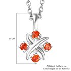 Designer Inspiriert XOXO Orange Zirkonia Schmuckset 925 Silber und Edelstahl image number 6