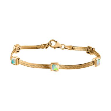 AA natürliches, äthiopisches Welo Opal-Armband, 19cm - 1,22 ct.