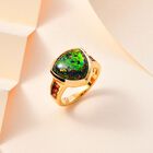 Labor schwarzer Opal und roter Granat-Ring - 2,81 ct. image number 1