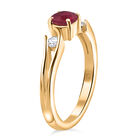 Afrikanischer Rubin und Zirkon-Ring - 0,97 ct. image number 4