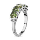 Natürlicher, grüner Apatit und Diamant-Ring - 2 ct. image number 4