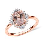 AAA rosa Morganit und Diamant Ring - 1,93 ct. image number 7