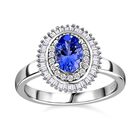 AA Tansanit und Diamant-Ring - 1,02 ct. image number 3