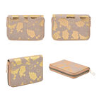 3er-Set Jute Brieftasche, Blattmuster, Größe 19,5x3x9,5 cm, Khaki und Gold image number 4