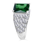 LUSTRO STELLA Grüner und weißer Zirkonia-Ring - 9,16 ct. image number 2