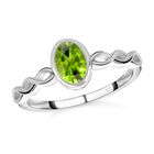 Peridot Ring 925 Silber (Größe 17.00) ca. 0,85 ct image number 3