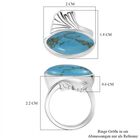 Blauer Türkis-Ring - 5,55 ct. image number 6