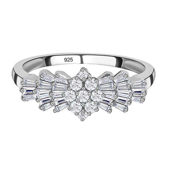 Moissanit Ballerina Ring, 925 Silber rhodiniert - 1,11 ct. image number 0