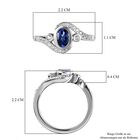 AAA Tansanit und Zirkon Bypass Ring - 0,92 ct. image number 6