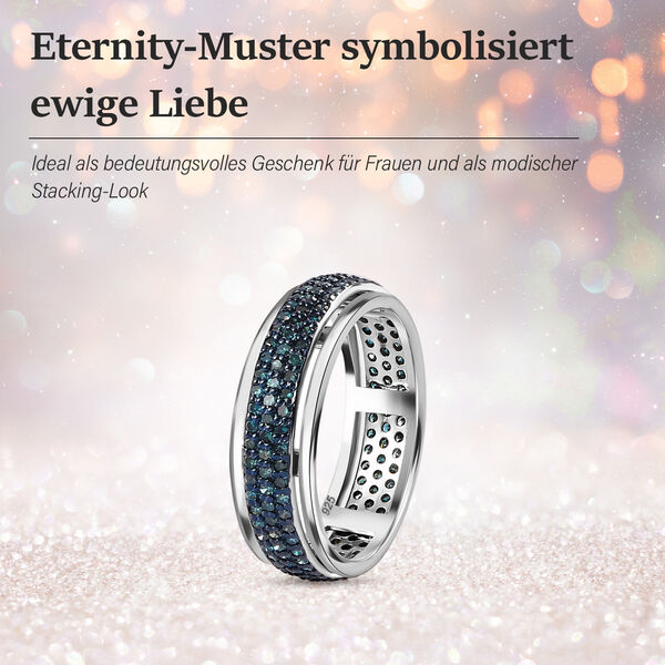 Luxus blauer Diamant-Anti-Stress-Spinning-Ring - 1 ct. image number 1