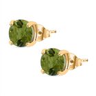 Peridot Ohrringe in 925 Silber mit Gelbgold Vermeil - 1,40 ct. image number 2