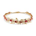 GP Trifono Kollektion- Synthetisches Padparadscha-Saphir, Zirkon und blaues Saphir-Armband, 19cm - 13,27 ct. image number 0