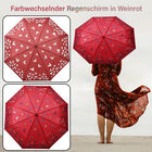 Farbwechselnder Regenschirm, weinrot image number 2