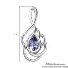 Tansanit Anhänger, 925 Silber platiniert - 0,35 ct. image number 5