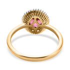 AAA rosa Calabar Turmalin und Diamant Ring in 585 Gelbgold - 1,39 ct. image number 7