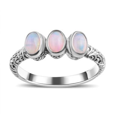 Royal Bali Kollektion - Natürlicher, äthiopischer Welo Opal-Ring - 0,98 ct.