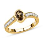 Natürlicher, goldener Tansanit und Zirkon-Ring - 0,99 ct. image number 3