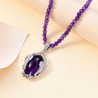 AA Afrikanischer Amethyst-Anhänger mit 45cm Kette - 62 ct. image number 1